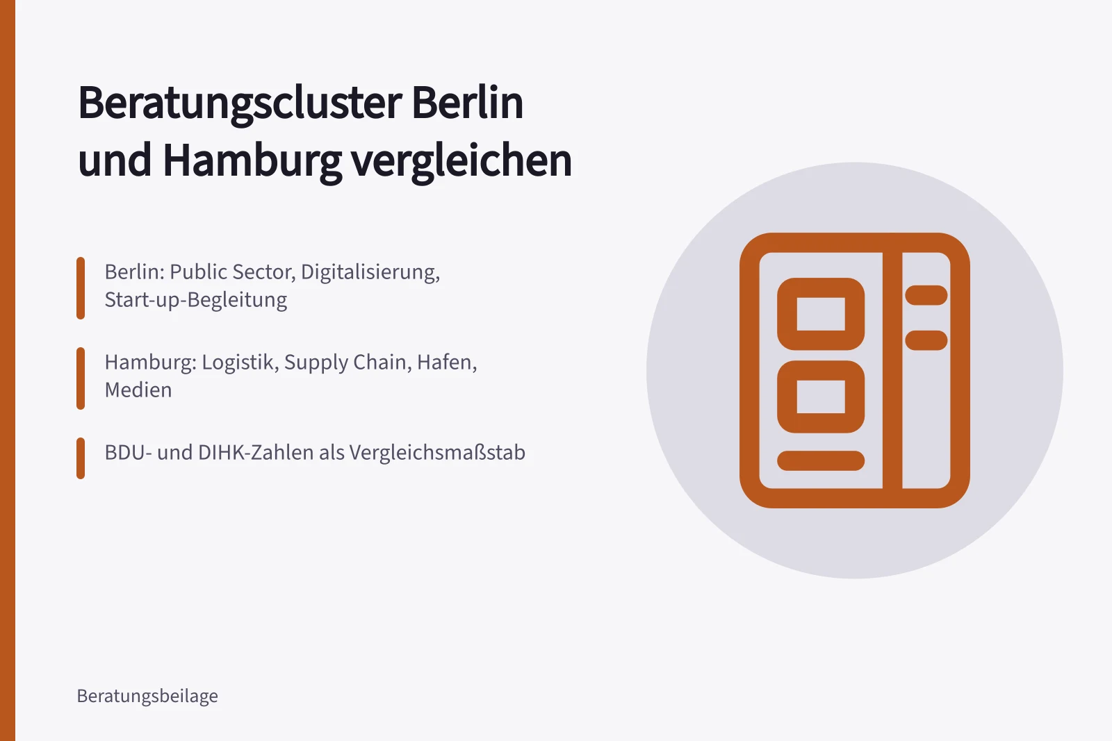 Karte zur Auswahl von Beratungsclustern in Berlin und Hamburg