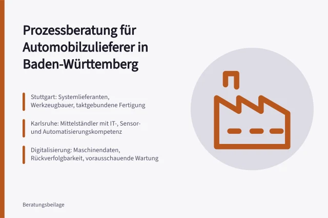 Prozessberatung für Automobilzulieferer in Stuttgart und Karlsruhe. Prozessberatung für Automobilzulieferer in Stuttgart und Karlsruhe