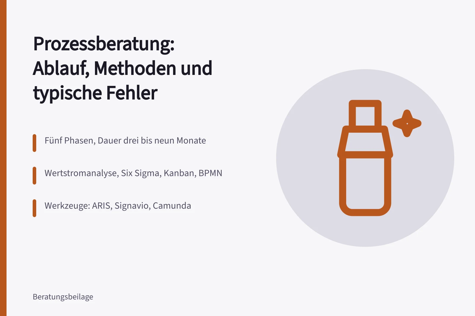 Prozessberatung: fünf Phasen, Methoden und Werkzeuge im Überblick