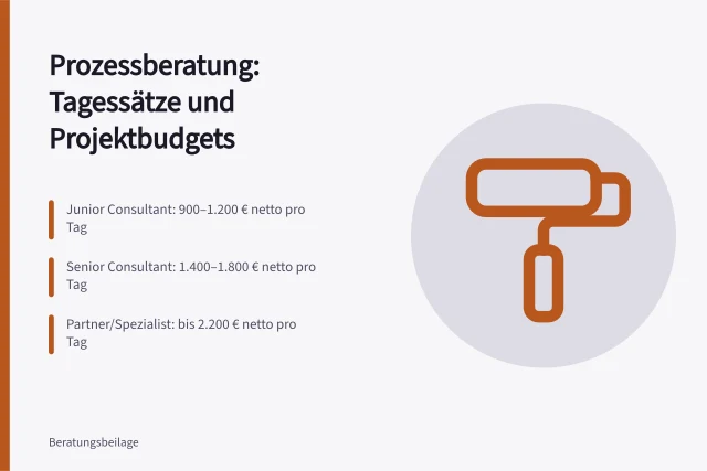 Kostenvergleich Prozessberatung: Tagessätze und Projektbudgets im Überblick. Prozessberatung Kosten im Vergleich zu internen Verbesserungskosten