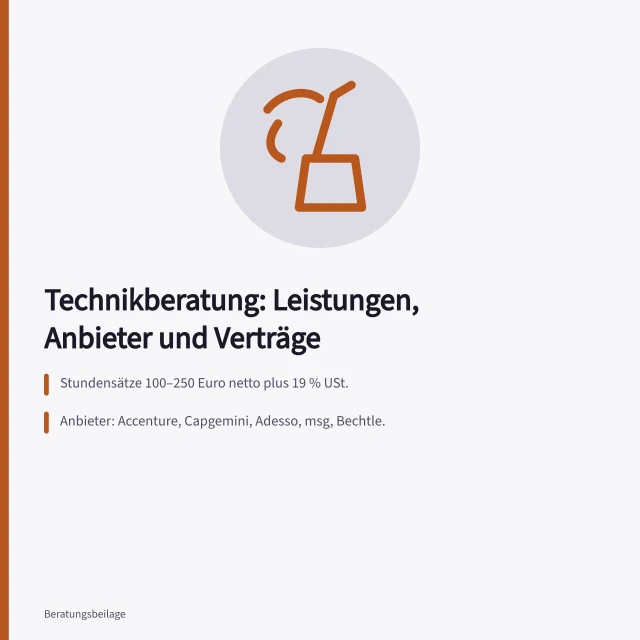 Technikberatung: Leistungen, Anbieter und Verträge im Überblick. Technikberatung für IT und Digitalisierung: Leistungen, Anbieter und Verträge