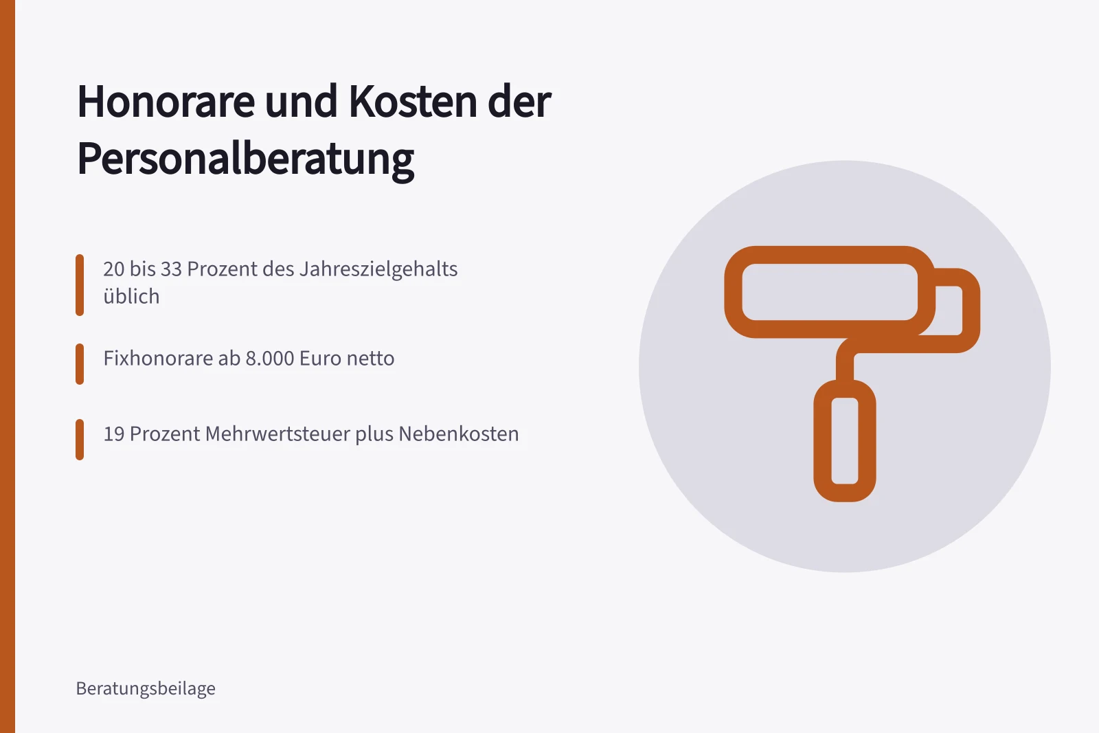 Karte zu Honoraren und Kosten bei der Personalberatung