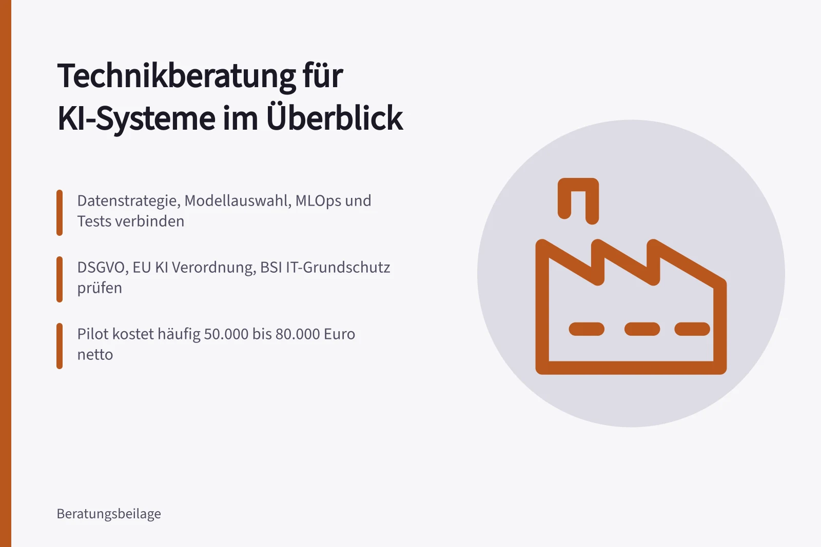 Karte zur Rolle der Technikberatung bei KI-Einführung
